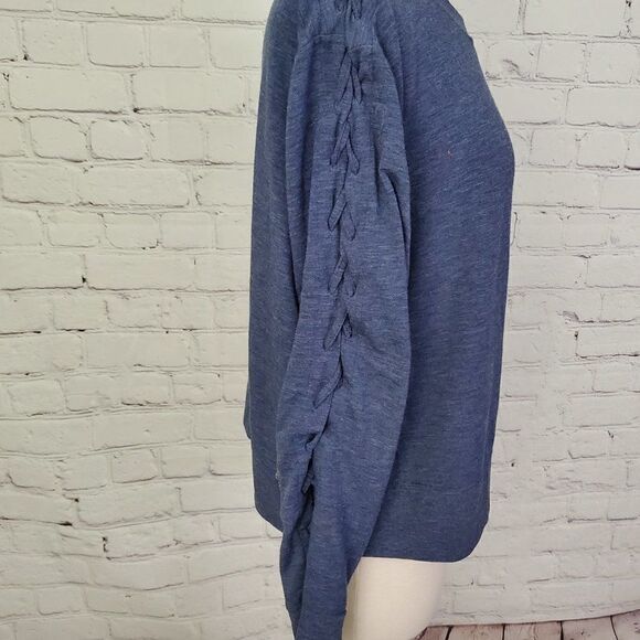 Victoria's Secret Braided Long Sleeve Top Blue L - Picture 6 of 7